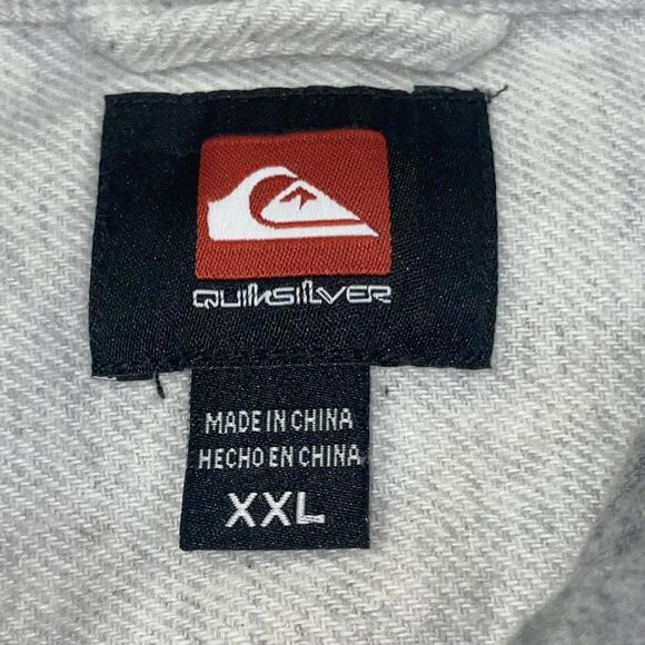 Quiksilver Men's Hooded Halidon Flannel Shirt Jacket cotton Size 2XL - Picture 2 of 12